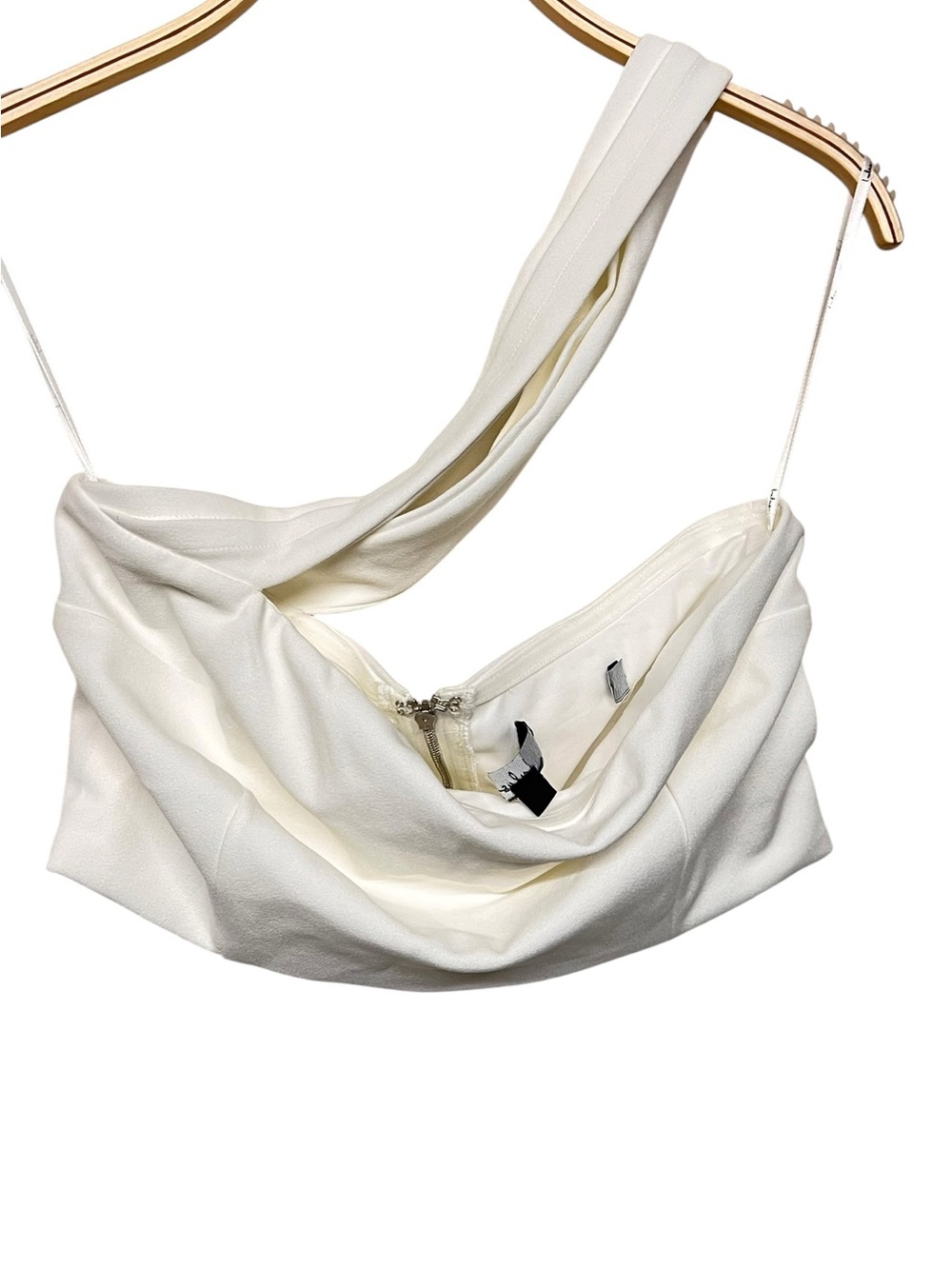 Lulus Flaunt It Like That White‎ One-Shoulder Crop Top